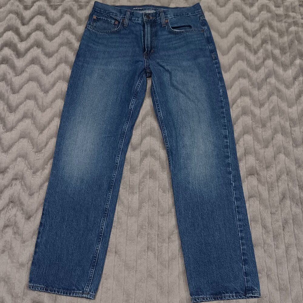Old Navy Mens Size 30x30 Blue Medium Wash Regular Straight Leg Denim Jeans